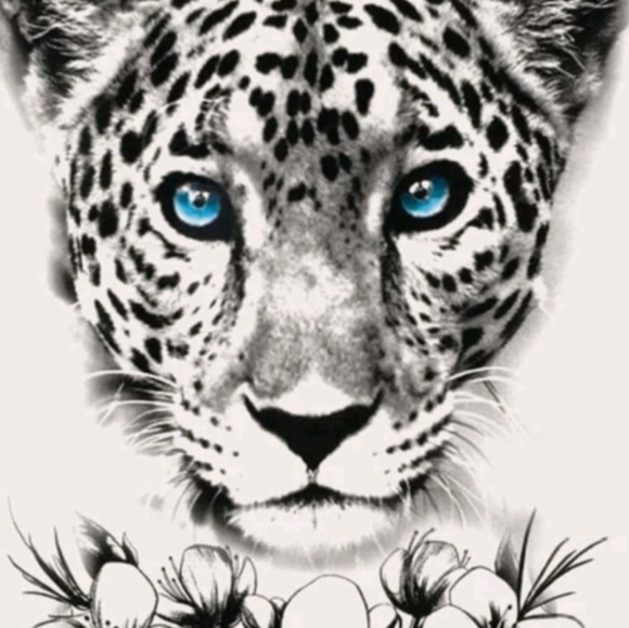 7" Leopard Temporary Tattoo - Picture 3 of 4